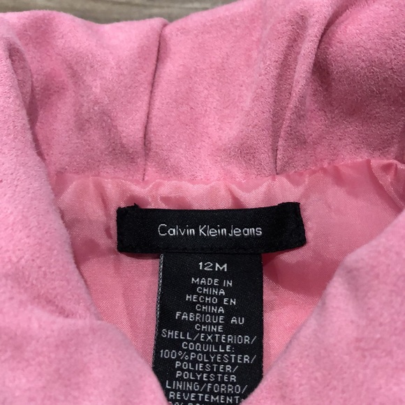 Calvin Klein Jeans pink coat size 12M - Picture 3 of 5